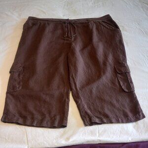Lane Bryant Size 26 Linen/Rayon Blend Drk Brown
